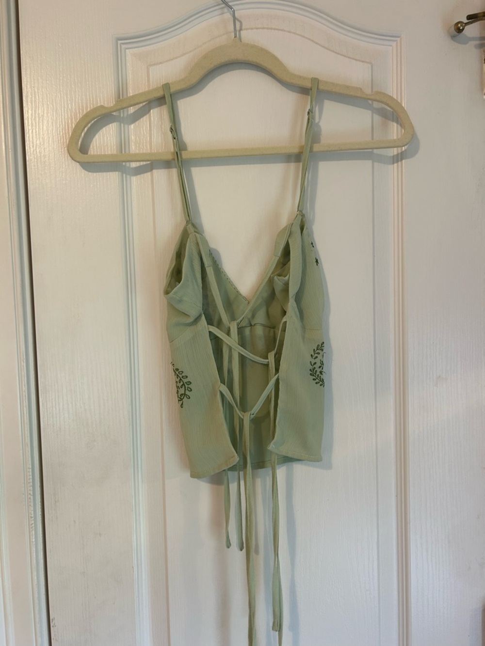 Princess Polly Sage Green Embroidered Spaghetti Strap Skirt Set - Picture 4 of 9